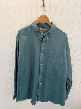 Duluth Trading Men's Wrinklefighter Shirt Color: Deep Seaglass - 2XL